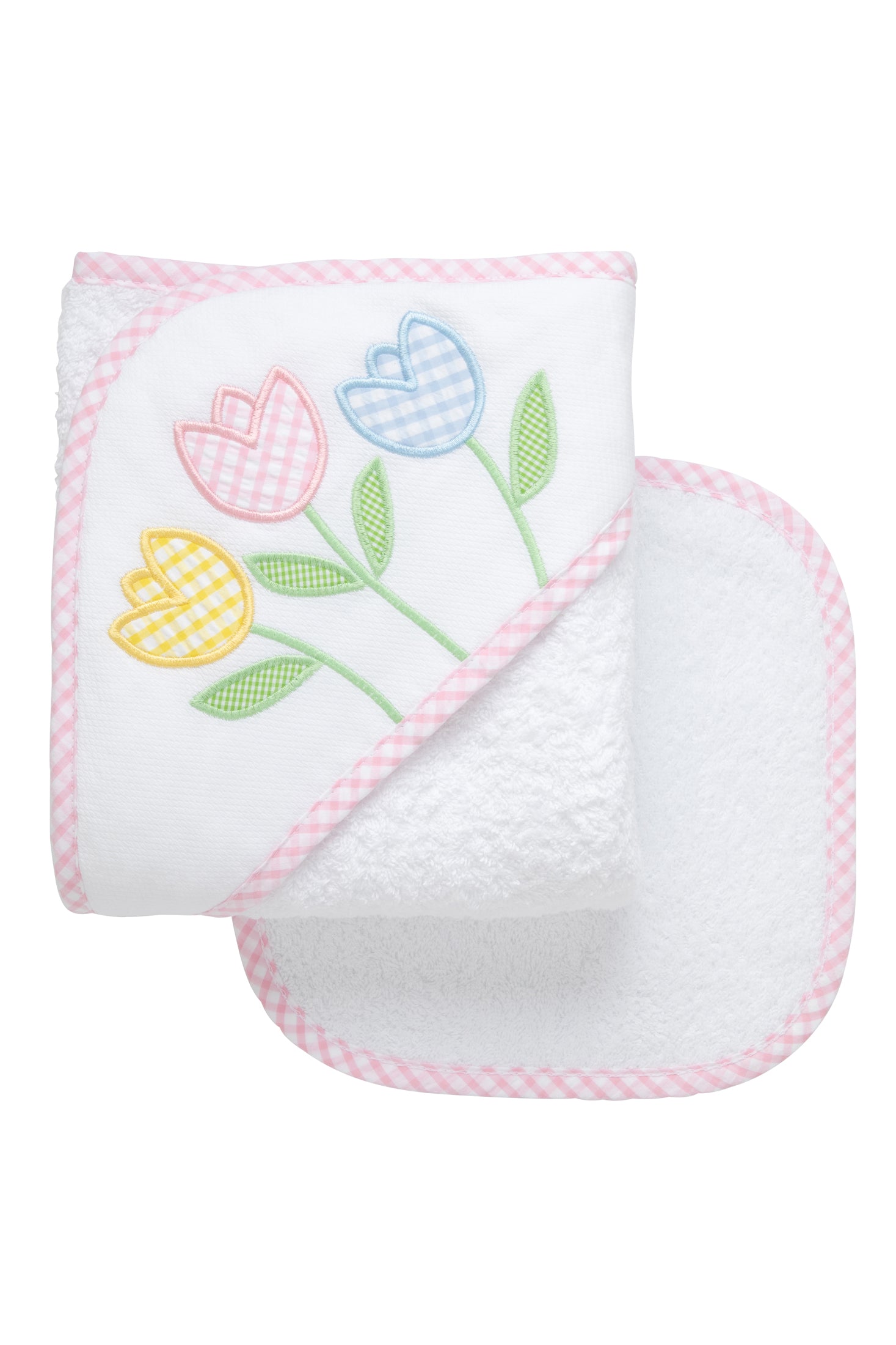 Tulip Hooded Towel & Washcloth Set | Soft Cotton Baby Towel