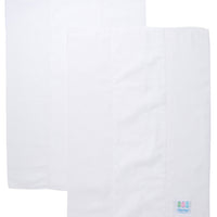 Two cotton burp cloths for baby with white seersucker stripe fabric, 3 Marthas