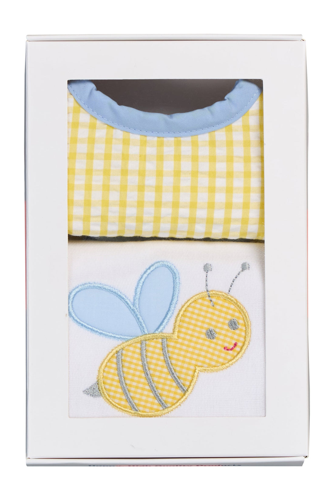 Bumble Bee Basic Bib & Burp Boxed Set, Blue