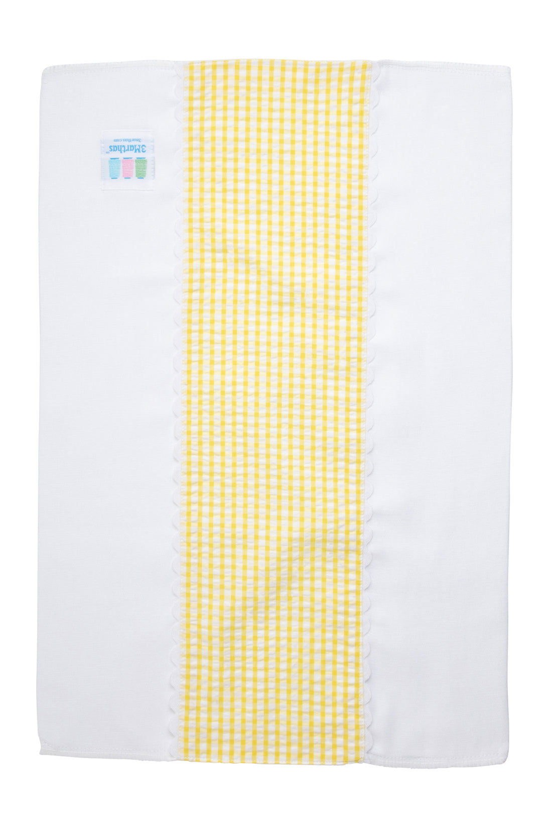 Big Check Fancy Fabric Burp