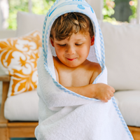 Airplane Applique Hooded Towel & Washcloth Set