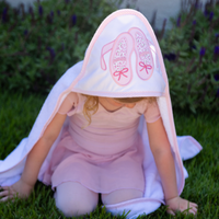 Ballet Applique Hooded Towel & Washcloth Set