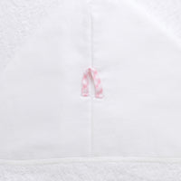 Back of hooded towel, featuring loop for hanging to dry, 3 Marthas