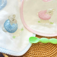 Lamb Applique Basic Bib, Blue