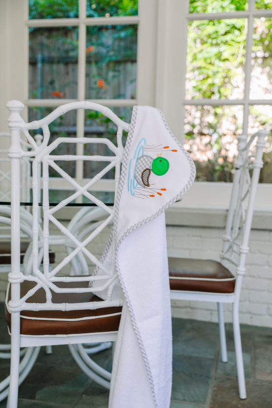 Mallard Applique Hooded Towel & Washcloth Set