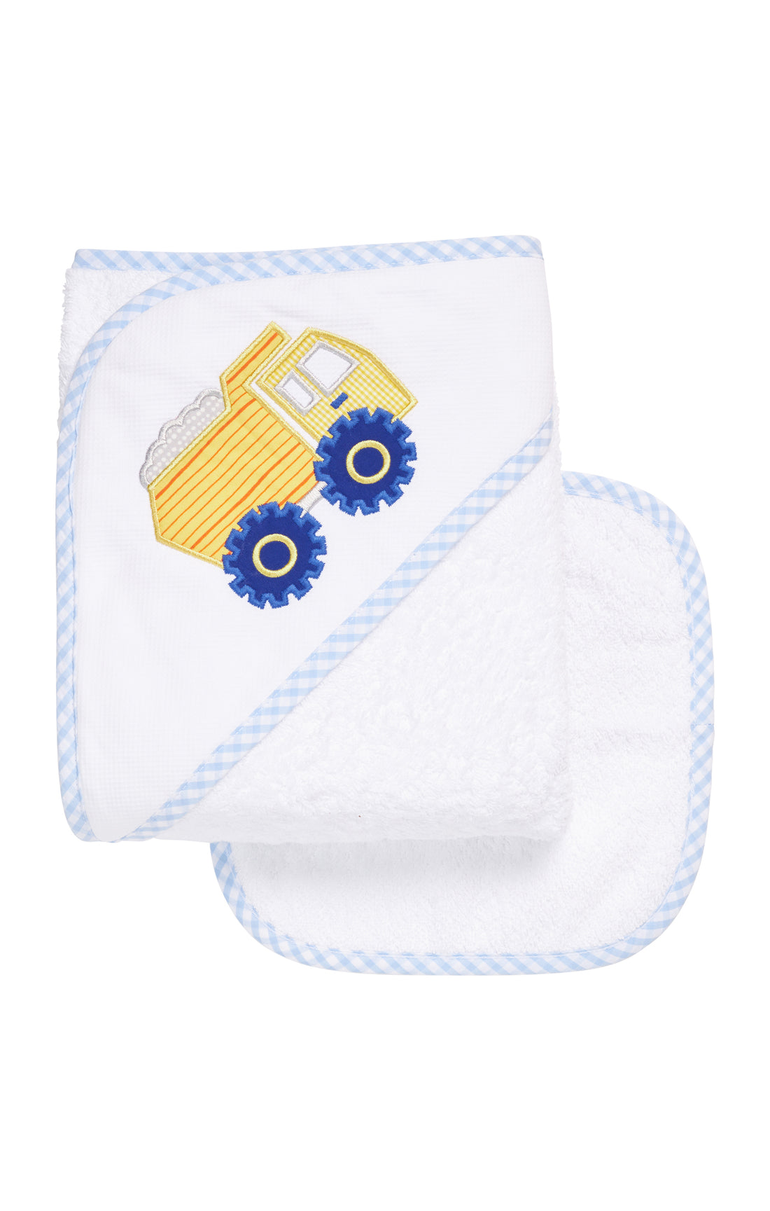 Dump Truck Baby Hooded Towel & Washcloth Set