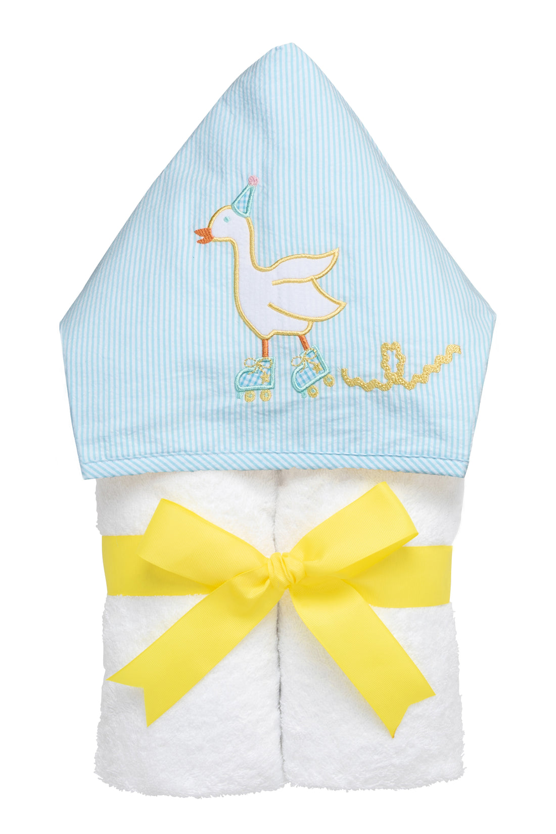3 Marthas aqua silly goose everykid hooded towel for baby
