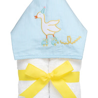 3 Marthas aqua silly goose everykid hooded towel for baby
