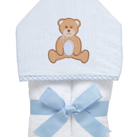 3 Marthas blue teddy bear hooded everykid towel for baby boys

