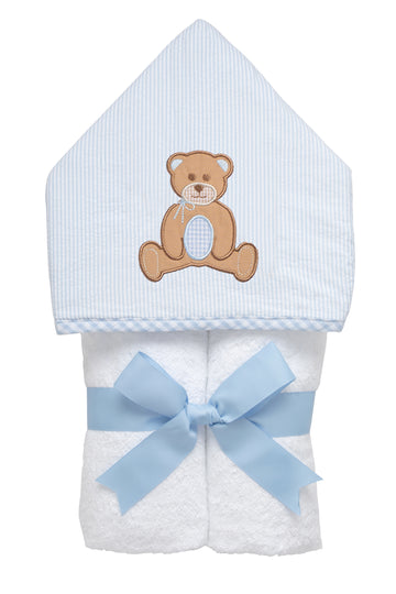 3 Marthas blue teddy bear hooded everykid towel for baby boys
