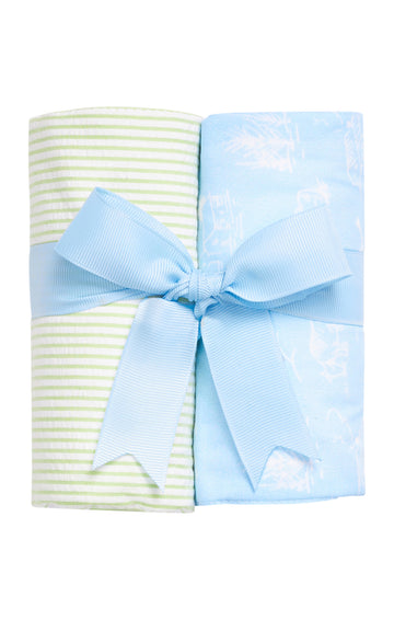 Cow Set of Two Burps, Blue