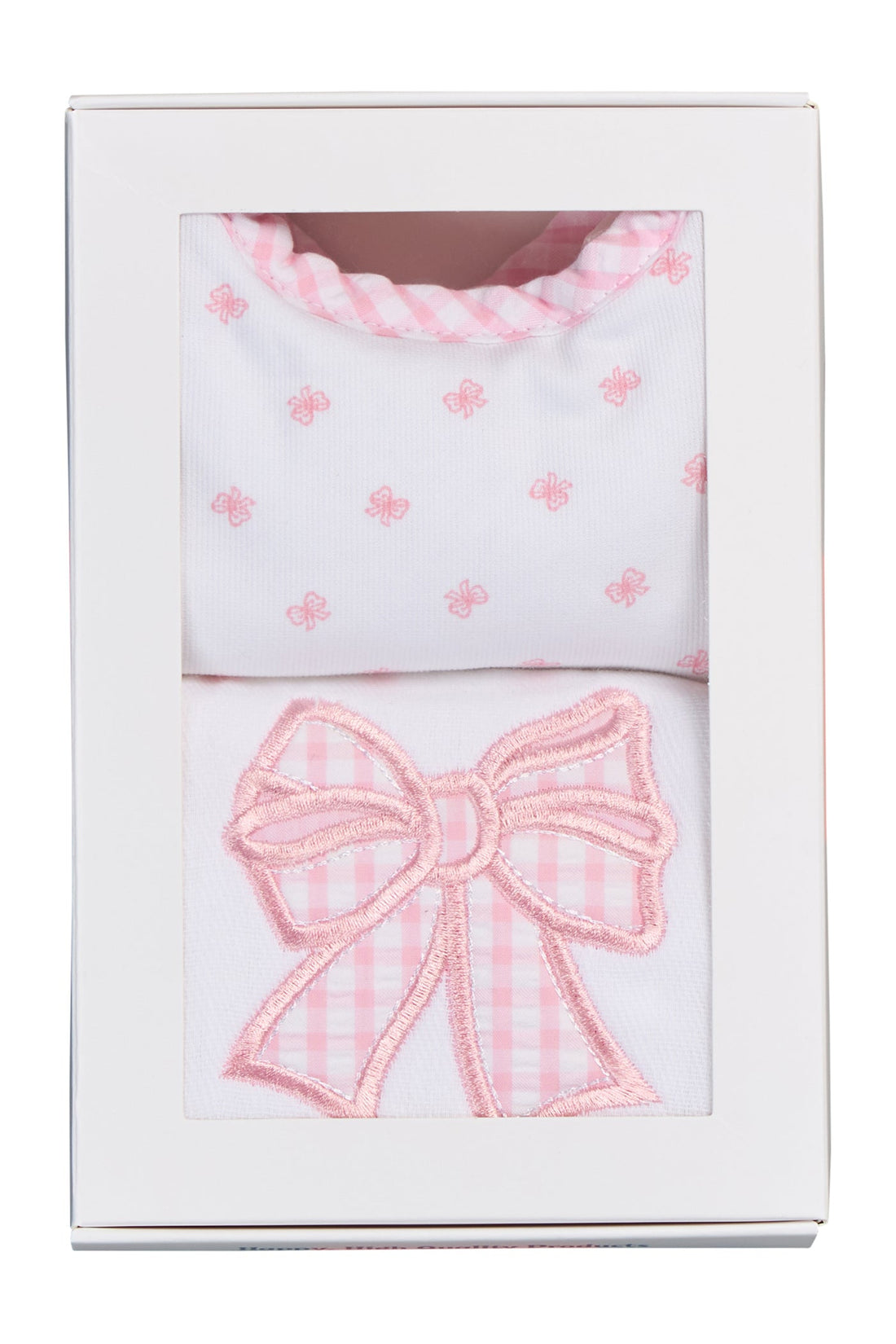 Bow Basic Bib & Burp Boxed Set, Pink