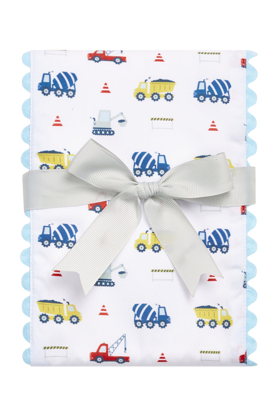 Dump Truck Fancy Fabric Burp