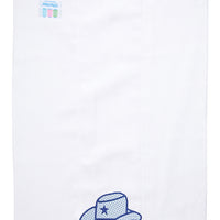 Cotton burp cloth for baby with cowboy hat applique, 3 Marthas