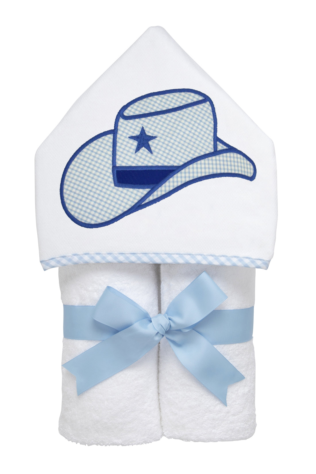 3 Marthas blue cowboy hat everykid hooded towel for baby
