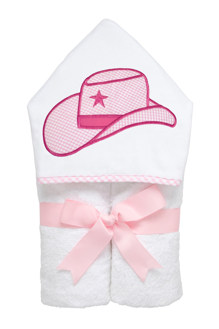 3 Marthas pink cowgirl hat everykid hooded towel for baby